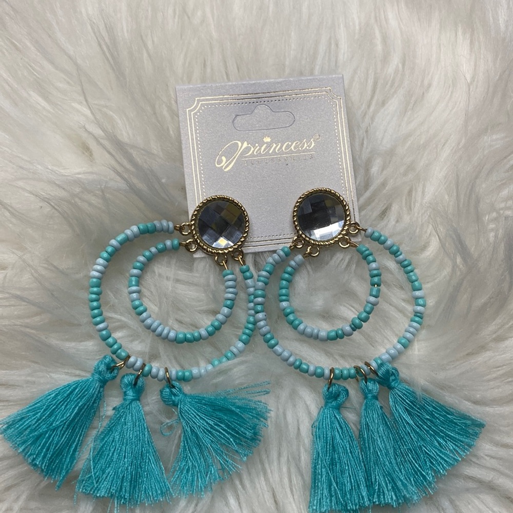 Beads and Tassel Earrings